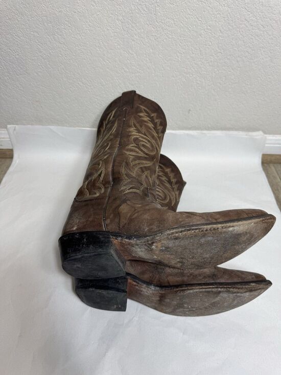 Justin Boots Deerlite 1564 Men\'s Cowboy Western Boots Size 10 D Brown Leather main image 4